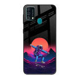 Retro Astronaut Samsung Galaxy F41 Glass Back Cover Online