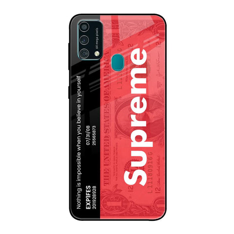 Supreme Ticket Samsung Galaxy F41 Glass Back Cover Online