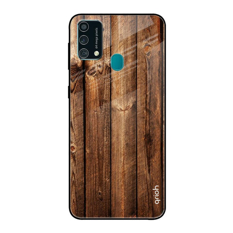 Timber Printed Samsung Galaxy F41 Glass Back Cover Online