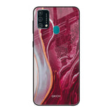Crimson Ruby Samsung Galaxy F41 Glass Back Cover Online