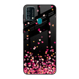 Heart Rain Fall Samsung Galaxy F41 Glass Back Cover Online