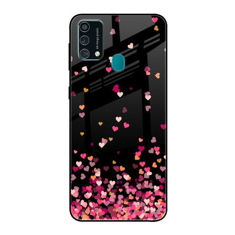 Heart Rain Fall Samsung Galaxy F41 Glass Back Cover Online
