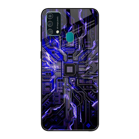 Techno Color Pattern Samsung Galaxy F41 Glass Back Cover Online