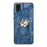 Kitty In Pocket Samsung Galaxy F41 Glass Back Cover Online