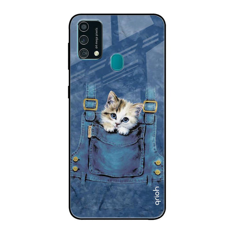 Kitty In Pocket Samsung Galaxy F41 Glass Back Cover Online