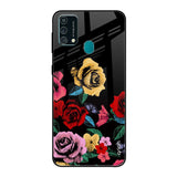 Floral Decorative Samsung Galaxy F41 Glass Back Cover Online