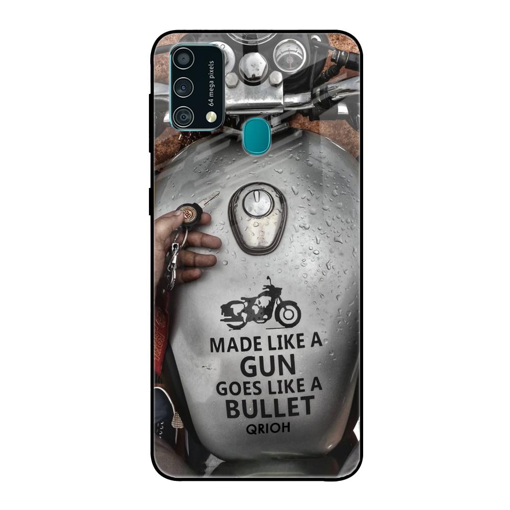 Royal Bike Samsung Galaxy F41 Glass Back Cover Online
