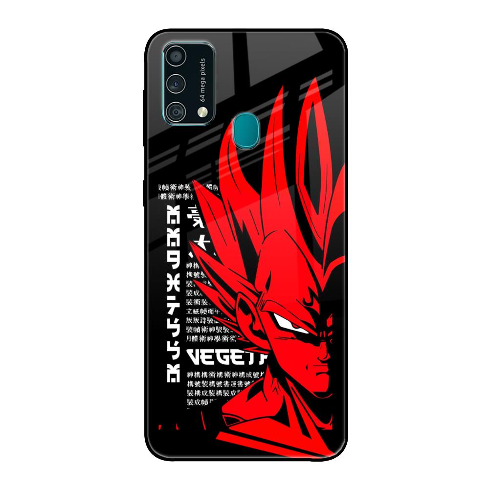 Red Vegeta Samsung Galaxy F41 Glass Back Cover Online