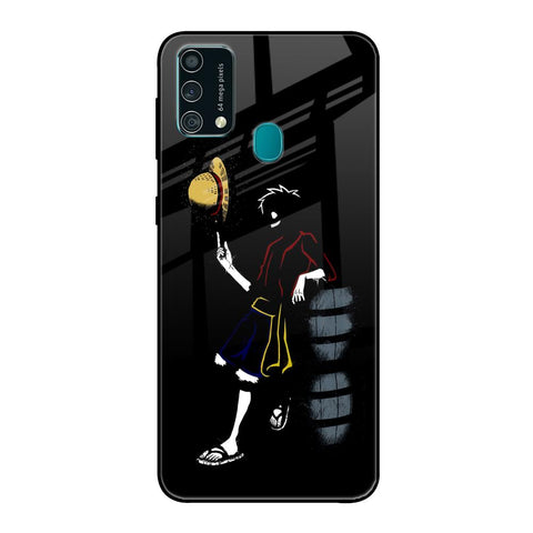 Luffy Line Art Samsung Galaxy F41 Glass Back Cover Online