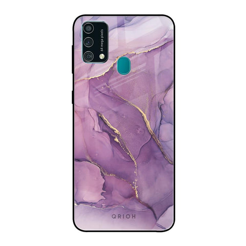 Purple Gold Marble Samsung Galaxy F41 Glass Back Cover Online