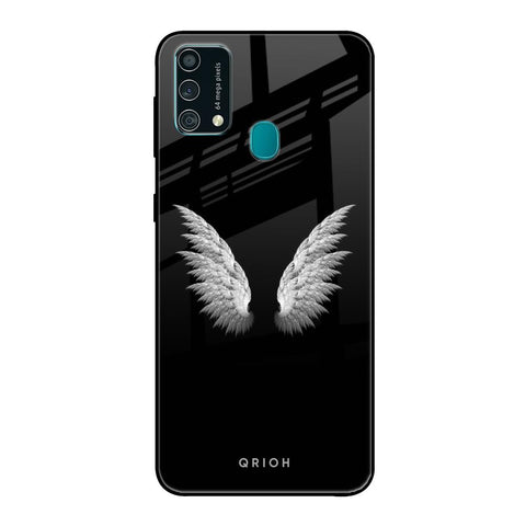 White Angel Wings Samsung Galaxy F41 Glass Back Cover Online