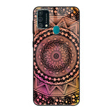 Floral Mandala Samsung Galaxy F41 Glass Back Cover Online