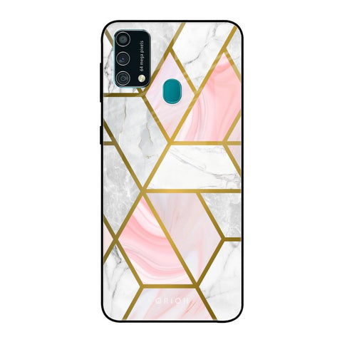 Geometrical Marble Samsung Galaxy F41 Glass Back Cover Online