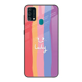 Lucky Abstract Samsung Galaxy F41 Glass Back Cover Online