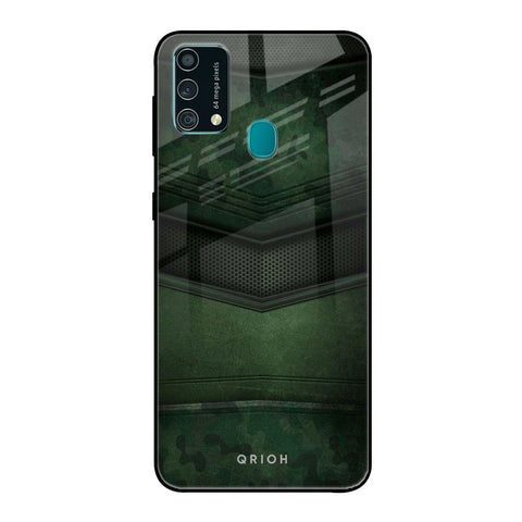 Green Leather Samsung Galaxy F41 Glass Back Cover Online