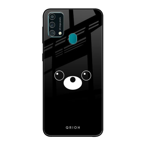 Cute Bear Samsung Galaxy F41 Glass Back Cover Online