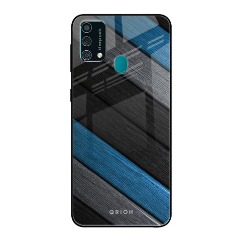 Multicolor Wooden Effect Samsung Galaxy F41 Glass Back Cover Online