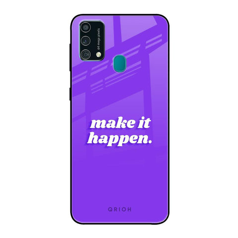 Make it Happen Samsung Galaxy F41 Glass Back Cover Online
