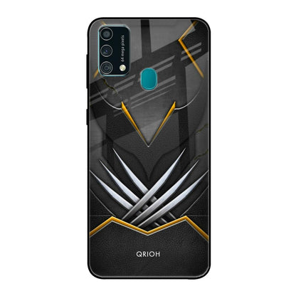 Black Warrior Samsung Galaxy F41 Glass Back Cover Online