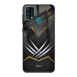 Black Warrior Samsung Galaxy F41 Glass Back Cover Online