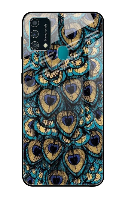 Peacock Feathers Samsung Galaxy F41 Glass Cases & Covers Online