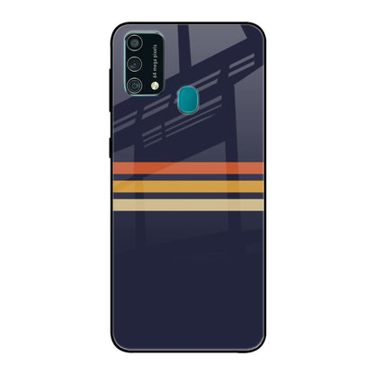 Tricolor Stripes Samsung Galaxy F41 Glass Cases & Covers Online