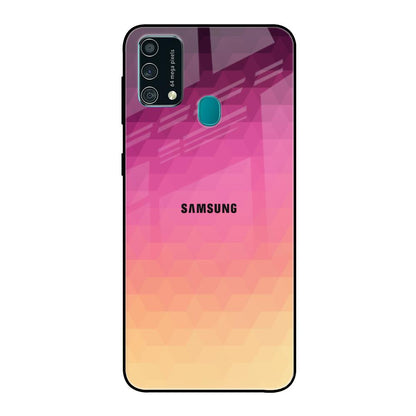 Geometric Pink Diamond Samsung Galaxy F41 Glass Back Cover Online