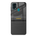Grey Metallic Glass Samsung Galaxy F41 Glass Back Cover Online