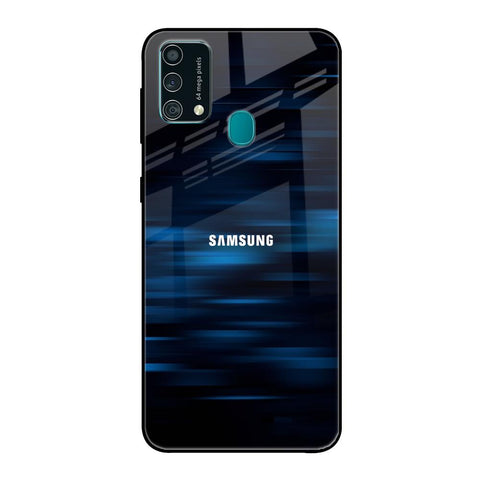 Blue Rough Abstract Samsung Galaxy F41 Glass Back Cover Online