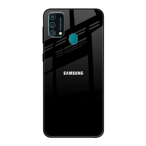 Jet Black Samsung Galaxy F41 Glass Back Cover Online