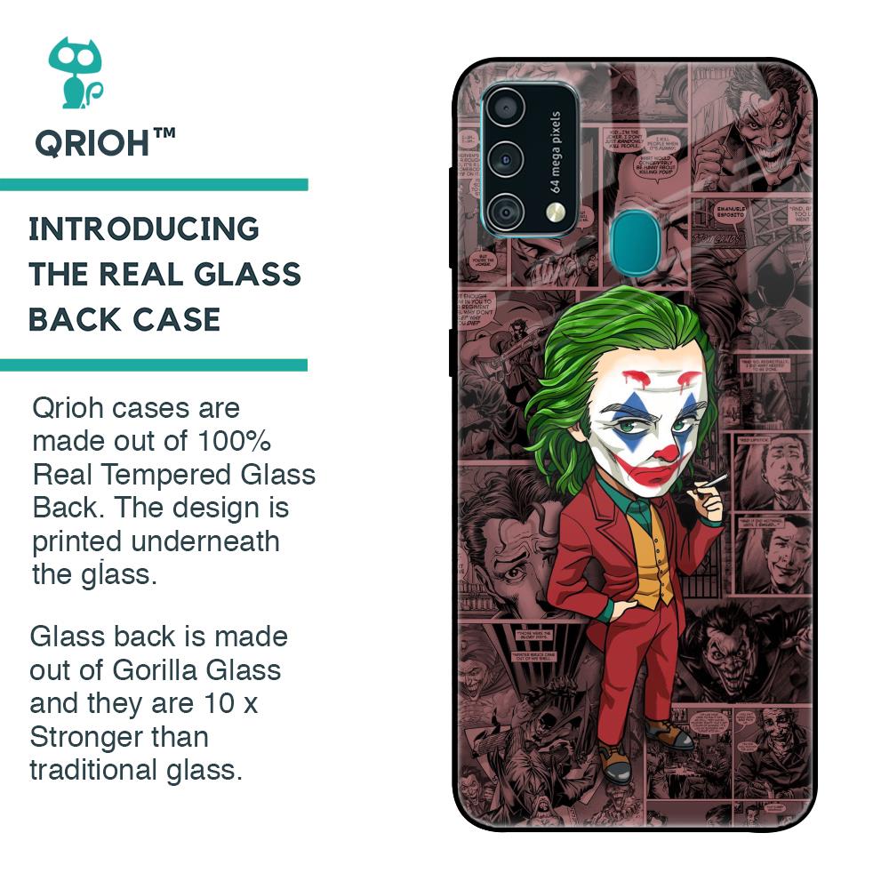 Joker Cartoon Glass Case for Samsung Galaxy F41