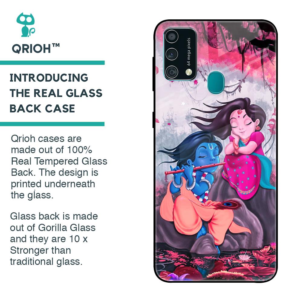 Radha Krishna Art Glass Case for Samsung Galaxy F41