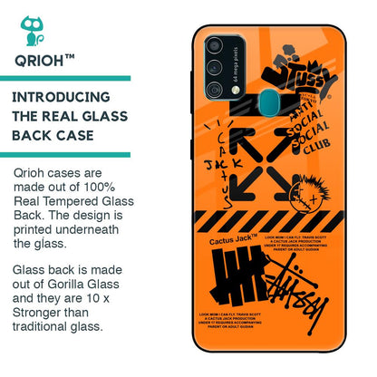 Anti Social Club Glass Case for Samsung Galaxy F41