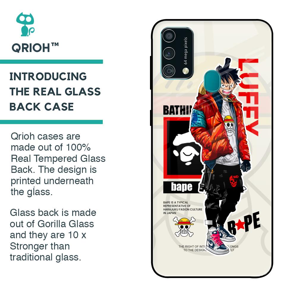 Bape Luffy Glass Case for Samsung Galaxy F41