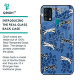 Blue Cheetah Glass Case for Samsung Galaxy F41