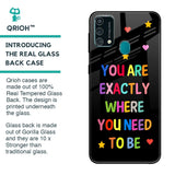Magical Words Glass Case for Samsung Galaxy F41