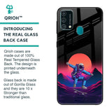 Retro Astronaut Glass Case for Samsung Galaxy F41