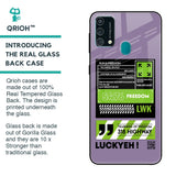 Run & Freedom Glass Case for Samsung Galaxy F41
