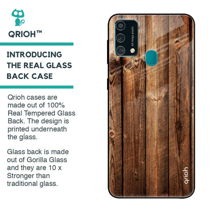 Timber Printed Glass case for Samsung Galaxy F41