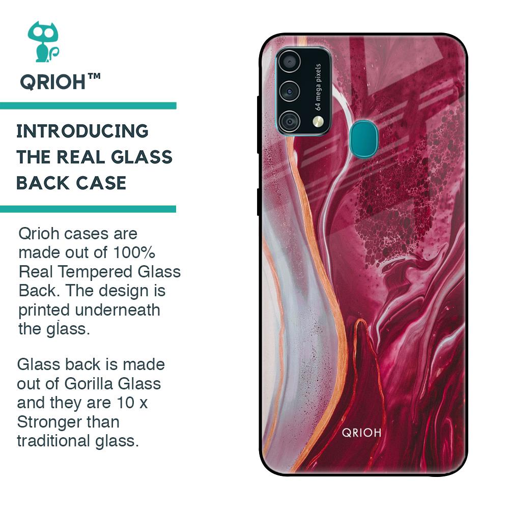 Crimson Ruby Glass Case for Samsung Galaxy F41