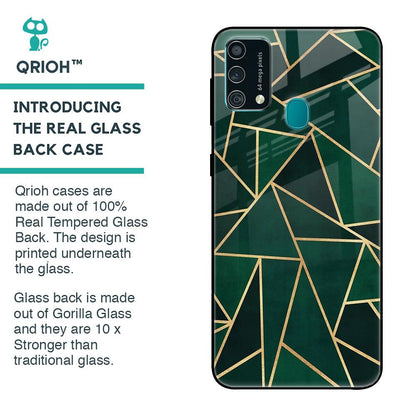 Abstract Green Glass Case For Samsung Galaxy F41