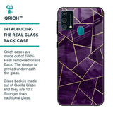 Geometric Purple Glass Case For Samsung Galaxy F41