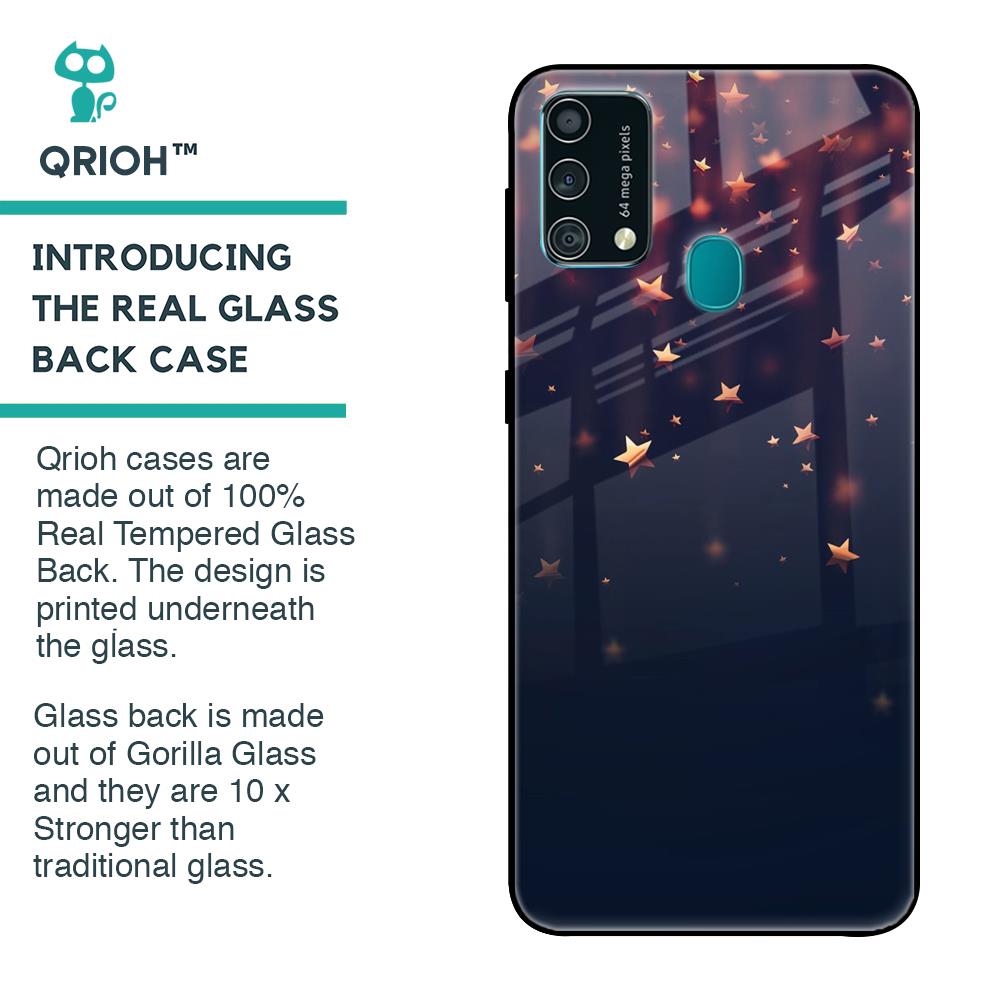 Falling Stars Glass Case For Samsung Galaxy F41