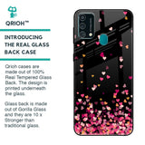 Heart Rain Fall Glass Case For Samsung Galaxy F41