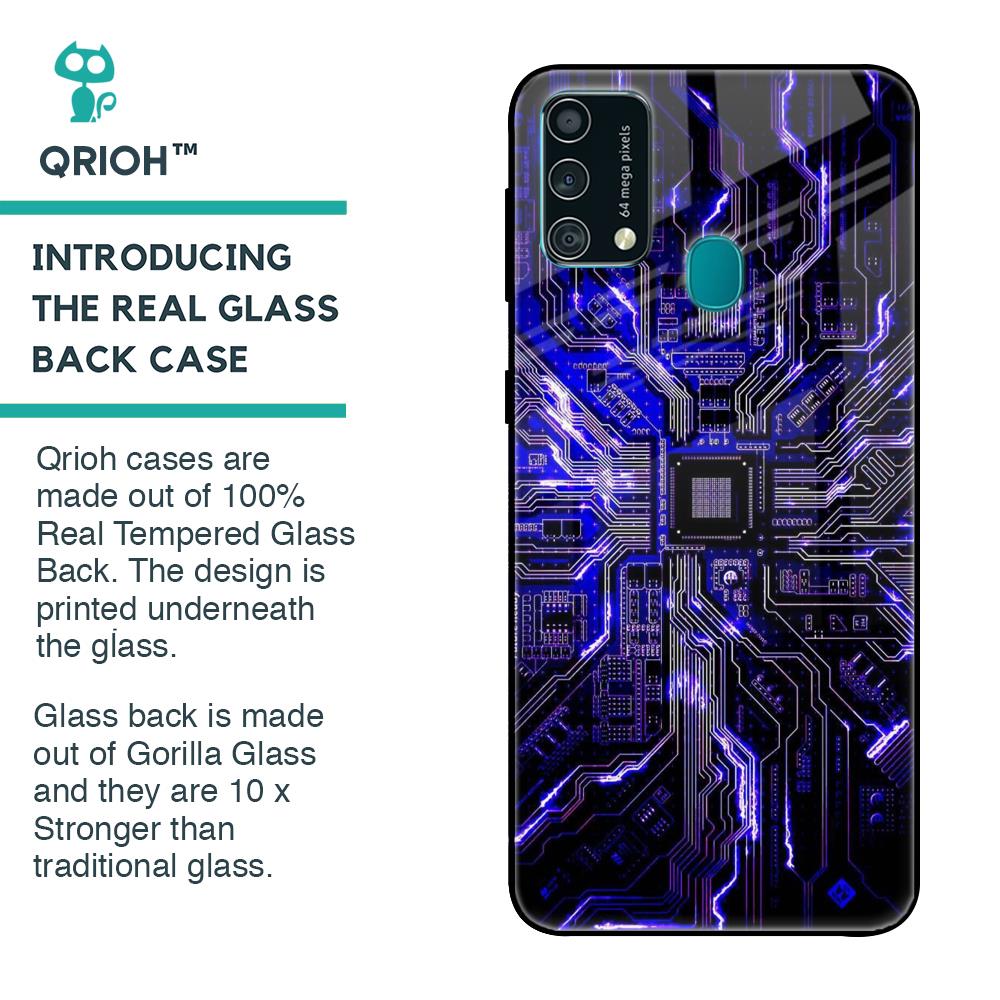 Techno Color Pattern Glass Case For Samsung Galaxy F41