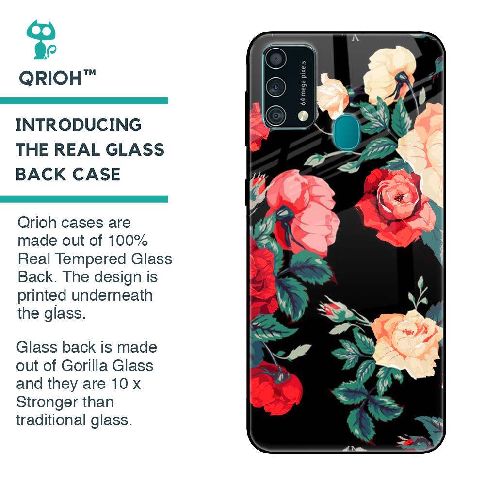 Floral Bunch Glass Case For Samsung Galaxy F41