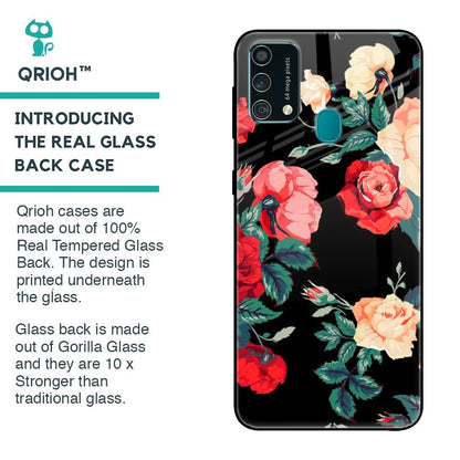 Floral Bunch Glass Case For Samsung Galaxy F41