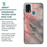 Pink And Grey Marble Glass Case For Samsung Galaxy F41