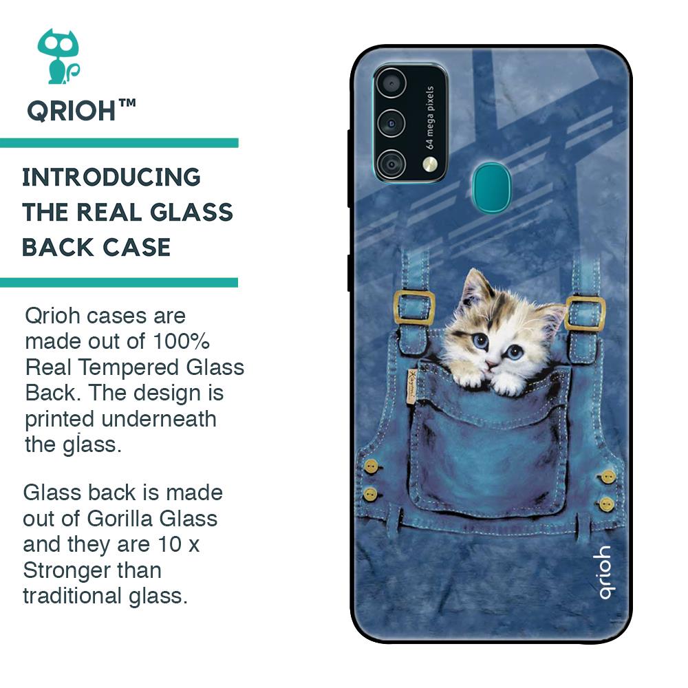 Kitty In Pocket Glass Case For Samsung Galaxy F41