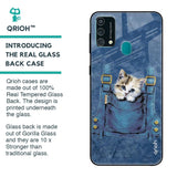 Kitty In Pocket Glass Case For Samsung Galaxy F41